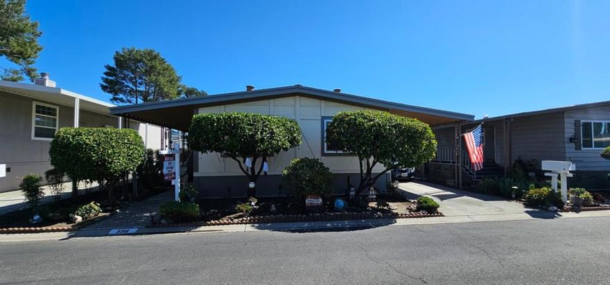 Welcome to this charming 3-bedroom, 2-bathroom home nestled in Millpond Mobile Home Park, a vibrant 55+ senior community. This residence offers a comfortable 1,488 sq ft of living space that allows for both hosting and leisure. The kitchen is well-equipped with essential appliances including a cooktop, dishwasher, garbage disposal, oven, and refrigerator, making meal preparation a breeze. The home also features central forced air heating and a new central AC, ensuring comfort throughout the year. Having the convenience of an in-home washer adds to the appeal of this practical layout as well as the fact that the home recently upgraded to a new furnace and new roof. Don't miss the opportunity to make this San Jose home your own!  *The above information including square footage is based on data received from the seller and/or from public sources. This information is deemed reliable but has not been independently verified and cannot be guaranteed. Prospective buyers are advised to verify information to their own satisfaction prior to purchase. Pictures may not depict exact home details.