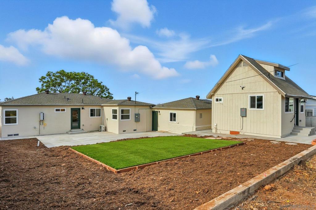 Welcome to this beautifully renovated, move-in ready home in the heart of La Mesa featuring a BONUS LIVING SPACE!! The main home offers 3 spacious bedrooms and 2 beautifully upgraded bathrooms, designed with modern finishes and thoughtful details throughout. Situated on a generous lot with a two-car garage, this property also features a detached bonus living space complete with its own kitchenette and full bathroom—ideal for generating rental income, hosting guests, or creating a private multigenerational setup. Inside, you’ll find a bright open layout with stunning floors, a designer kitchen with premium finishes, and luxurious renovated bathrooms. Step outside to enjoy the expansive yard, perfect for entertaining or relaxing under the San Diego sun. Located in a prime neighborhood near SDSU, top dining, shopping, and freeway access, this home offers unmatched convenience and versatility. A true turnkey opportunity with endless possibilities!