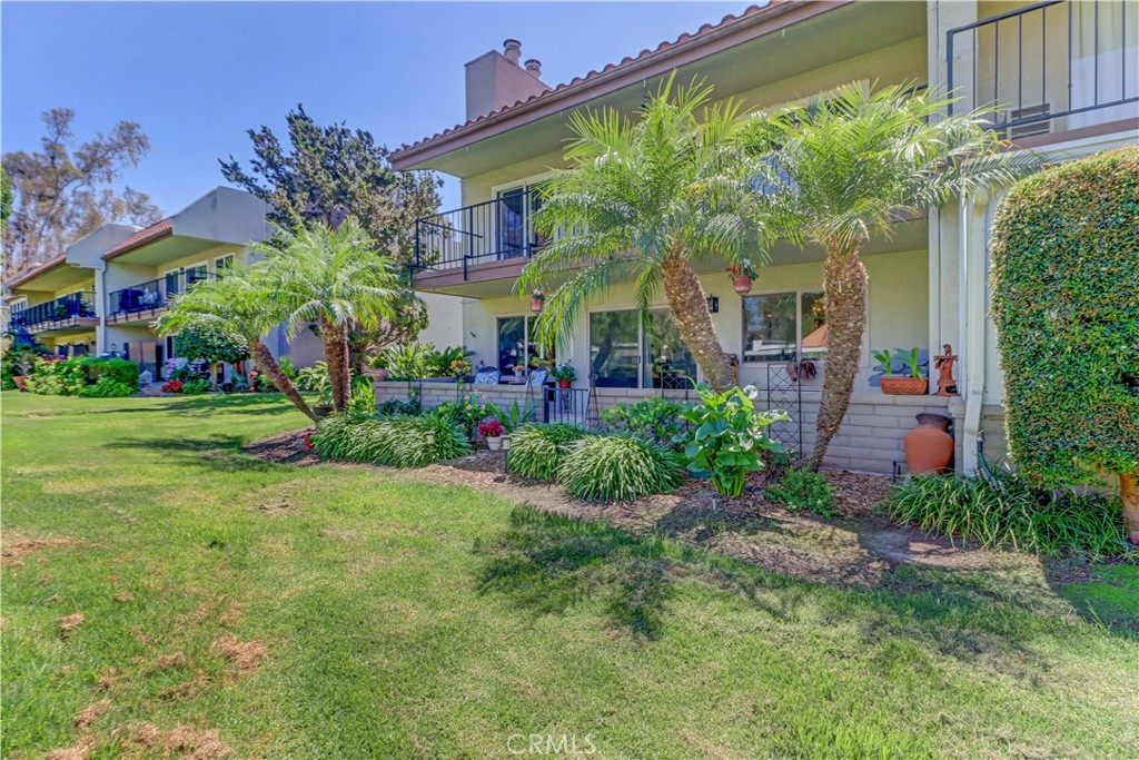 Lower end unit condo located in popular neighborhood facing a manicured putting green with beautiful view down to the serene 9 Hole, 3-Par course fairway. Convenient, easy ramp access (no stairs or elevators), within steps of your private oversized single car garage with built-in storage cabinets. Neutral walls and smooth ceilings throughout (painted in 2024), with newly installed carpet in the bedrooms and tile floors in the remaining interior space. Vertical window blinds and drapes offer privacy, while allowing ample natural light from dual pane windows facing all four compass directions! The open nature of the Casa Milano 2 floorplan (roughly 1218 sqft) allows you to enjoy the garden patio off the dining/living room, with plenty of space for your BBQ, patio furniture and to start your day watching local wildlife. In the summer afternoon there’s frequently a gentle afternoon sea breeze cooling the air. The entire northern wall of the living/dining area looks over lush green trees, grass and landscaping - all visible through large windows and a slider door to the patio. The living room also has a wood burning fireplace. Plenty of room for your table under a new bronze chandelier. The bright kitchen offers easy-care hard surface counters, white cabinetry including a large pantry with roll-out drawers, window over the sink and all new stainless steel GE appliances (installed late 2024). The counter depth refrigerator has French upper doors, a lower freezer drawer, automatic ice maker, and interior access to filtered cold water. The glass top 5-burner range offers both convection and air fryer oven features with the matching built-in microwave. Handsome new full-size Electrolux graphite front load washer and dryer tower (also installed late 2024) is centrally located for easy access between both bed and bathrooms. Bathrooms have been updated from original construction. The guest bath across from the second bedroom has a large walk-in shower with seating, stone countertop, new 19” Kohler toilet, and nickel fixtures. The ensuite master bathroom offers similar finishes, toilet, and
fixtures. The floorplan provides wide hallways and plenty of storage throughout the condo. And of course, Laguna Woods Village includes resort-style amenities, as a truly active senior community with multiple golf courses, equestrian center, pools, clubhouses, central restaurant, transportation system for ease of shopping and travel, plenty of activities & so much more!