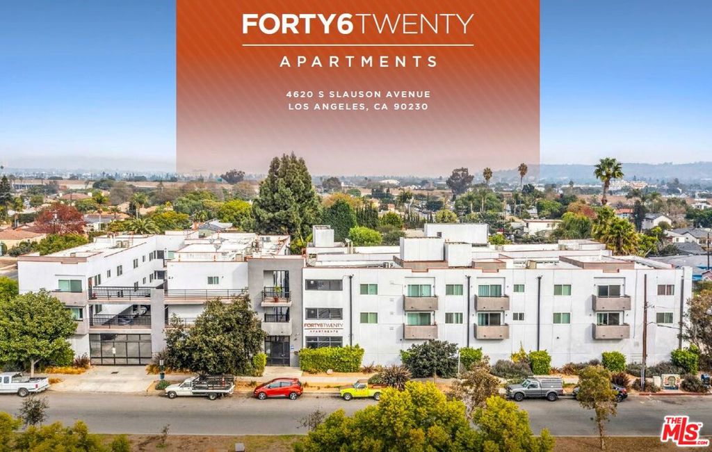 Marcus & Millichap is proud to present a rare investment opportunity in the highly sought-after Culver City market. This 28-unit apartment building is located at 4620 S Slauson Ave, Los Angeles, CA 90230, in a convenient location near Downtown Culver City and the 405 freeway. The building, built in 1988, features 14 one-bedroom units and 14 two-bedroom units, making it an ideal option for a variety of tenants. The units are fully renovated and feature modern finishes, including built-in G.E./ Hotpoint electric appliances, quartz countertops, upgraded flooring, and central air conditioning and heat with a Nest thermostat. The 2-bedrooms conveniently feature a washer & dryer in each unit. The building also includes an on-site manager, a laundry room, 30 covered parking spaces, and additional storage options. With a rentable SF of 20,043 and a lot size of 22,525 SF, this stabilized apartment building presents an excellent opportunity for investors to acquire a stabilized property with consistent cash flow and predictable appreciation.The Culver City market offers an appealing mix of urban energy and neighborhood charm, making it an ideal place to live. Its central location in Los Angeles provides easy access to major job hubs, beaches, and cultural landmarks, while the city itself boasts a walkable downtown with top-notch dining, shopping, and entertainment options. Known as the historic home of major film studios, including Sony Pictures, the area blends old Hollywood charm with modern vibrancy. Its thriving arts district features contemporary galleries, theaters, and creative spaces, while the downtown area is packed with trendy restaurants, craft breweries, and boutique shops. Located in the heart of downtown Culver City, the Culver City Farmers Market is a vibrant, weekly gathering that showcases fresh, locally grown produce, artisanal goods, and a diverse array of prepared foods. It brings together farmers, food vendors, and the community every week. Culver City's walkable streets, lively energy, and community-focused events make it a standout destination in LA.