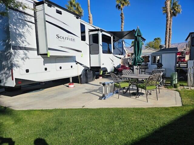 Wonderful RV/Motorhome Lot. Can handle 42 feet in length. Shed w/power and enlarged pad. Nice Green Belt behind.