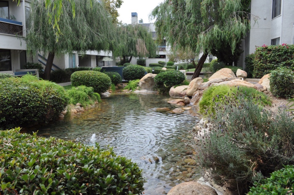 Check out this fabulous upper end townhouse, overlooking the showcase pond and fountains. Many recent upgrades to kitchen and bath. Bathroom features dual vanities, oversized tub, and curved shower rod. The nit also features central heating and A/C. Washer and dryer (stacked, full sized, and eco friendly) are provided by landlord. Water and trash are paid for by landlord and one pet will be allowed upon approval. This unit also features three skylights and vaulted ceilings. The complex has an exercise room, pool, spa, and walking distance from Costco, Lowes, Starbucks. The address is 2204 River Run Dr #22 San Diego, Ca. 92108. Available October 1st, 2016 (possibly sooner if needed). Neighborhoods: Mission Valley Complex Features: ,,, View: Parklike Sewer: Sewer Connected