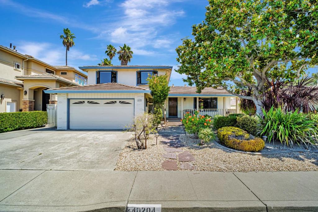 Welcome to this spacious 3-bedroom, 3-bath home located in the desirable Kimber-Gomes neighborhood of Fremont. Originally built as a 4-bedroom, the flexible layout includes a full bathroom on the main level and an extended family room- offering the option to easily convert back. The upstairs balcony off the primary suite showcases stunning views of Mission Peak and the surrounding hills. Tucked in a peaceful cul-de-sac, this home offers both comfort and convenience. Enjoy close proximity to parks, scenic trails, and recreation at Lake Elizabeth and Central Park. Shopping, dining, and entertainment are just minutes away at Fremont Hub, Pacific Commons, and NewPark Mall. Commuters will appreciate easy access to BART, highways 880 and 680, and major employment centers. Zoned for highly regarded schools including John Gomes Elementary, William Hopkins Middle, and Mission San Jose High (buyer to verify). Bring your vision and make this home your own!