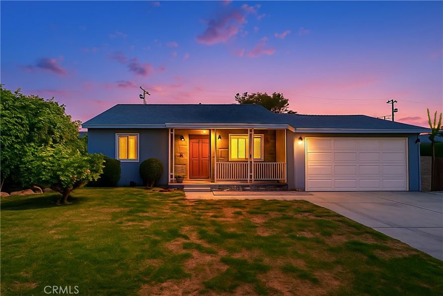 Perfect starter home with 2 bedrooms and 1 bathroom. There is an added family room with a fireplace that could also be used as a 3rd bedroom with a private entrance. Lots of space in the backyard to add on or build an ADU. Plus there is a 2 car garage that can be converted. Home has Oak hardwood flooring, 2 mini split AC units, newer garage door and opener, newer sliding glass door off the kitchen and most of the windows have been updated. Outside of home was painted within the last 2 years. Property has 2 well producing lemon trees and is very close to all the stores and food places.