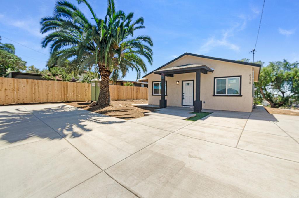 Welcome to 6478 Scimitar Dr – a beautifully remodeled 3-bedroom, 2-bath home offering 1,050 square feet of stylish and functional living space. No detail was overlooked in this top-to-bottom renovation! Enjoy brand-new flooring, dual-pane windows, a new roof, and a modern kitchen outfitted with updated cabinetry, countertops, and appliances. Both bathrooms have been fully redone with sleek finishes and contemporary design. Step outside and take in the spectacular panoramic views of Downtown and San Diego, creating the perfect backdrop for relaxing evenings or entertaining guests. Situated on a generous lot, this property also features ADU potential – ideal for multigenerational living or additional rental income. Conveniently located near shopping, schools, and major freeways, this home is a rare find that combines charm, modern comfort, incredible views, and long-term investment upside.