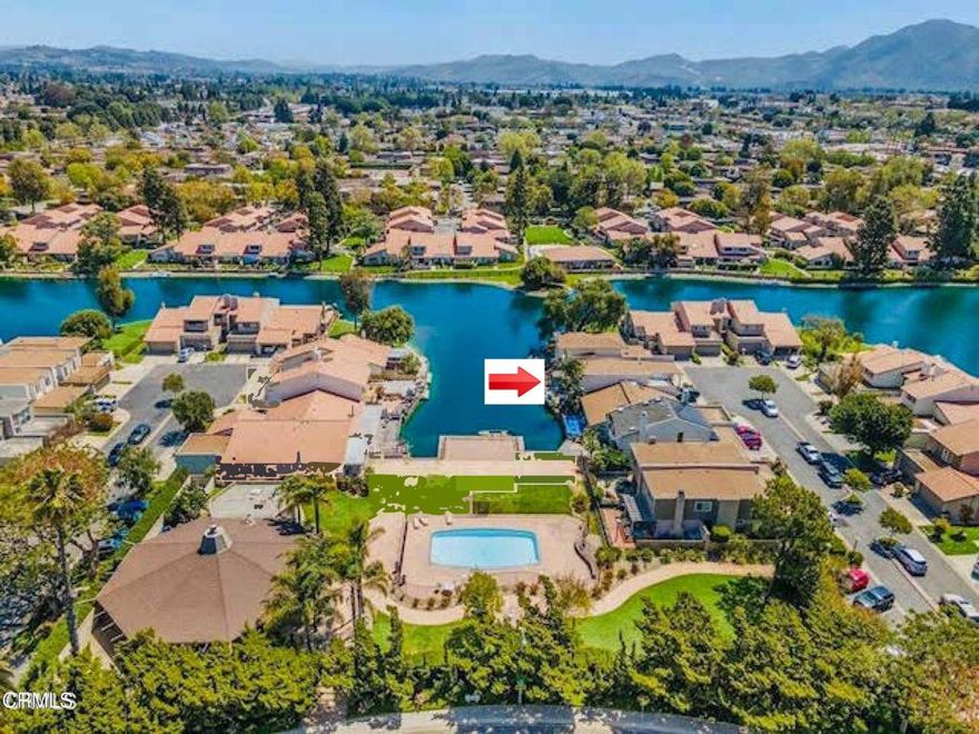 Charming Lakeside Village Rental - 1 Bed + Bonus RoomThis single-story townhome in the highly desirable Lakeside Village community of Camarillo offers a rare rental opportunity. Featuring 1 bedroom, 1 bathroom, a 1-car garage, 1-carport, and a spacious enclosed bonus room (perfect as a second bedroom or office), the home is tucked away on a quiet cul-de-sac with serene lake views.Enjoy outdoor living with a private front patio plus a back deck and dock overlooking the lake--ideal for morning coffee or sunset relaxation. Inside, vaulted ceilings and a cozy fireplace create a bright and inviting open floor plan. The attached garage has direct access, and the additional driveway provides convenient extra parking.Residents of Lakeside Village enjoy a peaceful community with pool, spa, and tennis courts, while being just minutes from the 101 freeway, Camarillo Outlets, Trader Joe's, dining, and more. Easy access to Ventura, Oxnard beaches, Santa Barbara, and the San Fernando Valley, plus the Amtrak station just a mile away, make this the perfect home base.