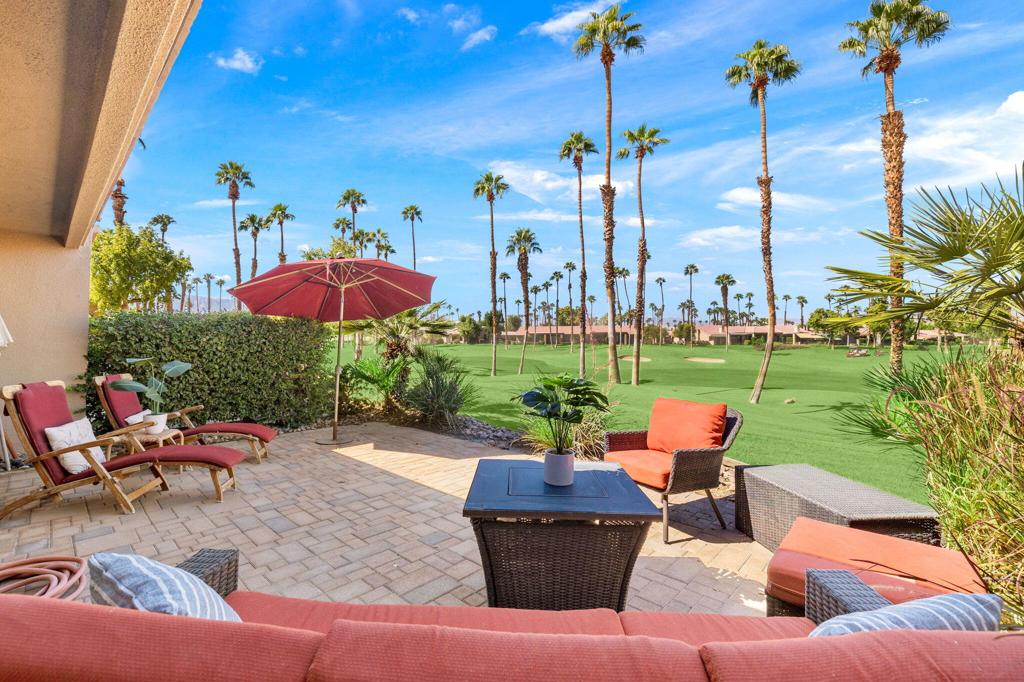 Welcome to this Jacaranda plan a beautiful two- bedroom, two- bathroom home perfectly positioned on the Golf Course of Palm Valley Country Club. Open floor plan with a great size kitchen which includes a large wine refrigerator. Relax and unwind in your tranquil front courtyard featuring a private spa and outdoor kitchen area, ideal for entertaining or simply enjoying the desert evenings. Take in the breathtaking sunset views from both the front courtyard and the back patio over looking the golf course. Whether you are looking for a full time residence, weekend getaway, or a space to host family and friends, this is a perfect fit. Palm Valley offers isa world-renowned for its extensive and beautiful amenities and vibrant and happy community atmosphere, perfect for all ages. The club features two championship Ted Robinson-designed golf courses that challenge even the most seasoned golfer. There are also 13 tennis courts, 12 pickleball courts, and memberships for golf , racquet sports, fitness center and spa. The Impressive clubhouse offers two restaurants, a lounge, a pro shop, a salon, spa, a junior Olympic size pool, and boast some of the most spectacular mountain view in the Coachella Valley. Its close to the World famous Indian wells tennis center where they play the BNP. Also close to our Rodeo drive of the desert the famous El Paseo full of amazing designer shops and fancy places to dine. call me today to view this beautiful home.