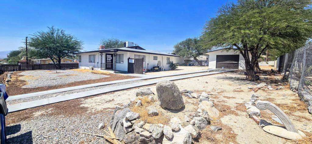 Charming Desert Retreat on Double lot with Casita!Welcome to this unique property offering space, comfort, and versatility. The main residence features 2 bedrooms 2 bathrooms, designed with a functional layout that's perfect for everyday living or a vacation escape. Sitting on a rare double lot, this home provides extra outdoor space for entertaining, gardening, or future possibilities. In addition to the main house, you'll find a private casita 1 bedroom, 1 bathroom and a kitchen located in the backyard, ideal for guests, extended family, or potential rental income. The combination of the main home and casita makes this property truly special- whether you're looking for a full-time residence, investment opportunity, or desert getaway.Located in the heart of Desert Hot Springs, just minutes from shopping, dining, and world-famous hot mineral spas, this property captures the best of the desert living.special financing available to qualified buyers may purchase with as little as 1% down and a 5.5% interest rate throught approved lender.