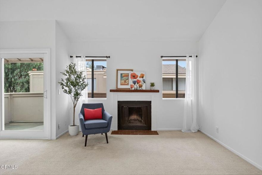 This light and bright 2-bedroom, 1.5-bath condo in Ralston Village is brimming with upgrades and hard-to-find amenities at this price point.  Enjoy the comfort of a fireplace in the living room, two generously sized bedrooms, and highly desirable features in this community -- an attached garage for direct access and secure parking, plus a private laundry room for added convenience.Inside, you'll love the bright and inviting feel, elevated by vaulted ceilings in the main living area and newly painted walls and cabinetry throughout. The kitchen has been refreshed with a new gas range, oven hood, sink, and faucet, while the primary bath showcases a new vanity, mirror, and fixtures. A new closet organizer in the primary bedroom maximizes storage and keeps everything tidy.Beyond your door, Ralston Village offers large grassy open spaces, a private pool and spa, and tennis courts exclusively for residents to enjoy. With its central Ventura location, easy freeway access, and close proximity to shopping and dining, this home delivers the perfect blend of comfort, convenience, and community living.