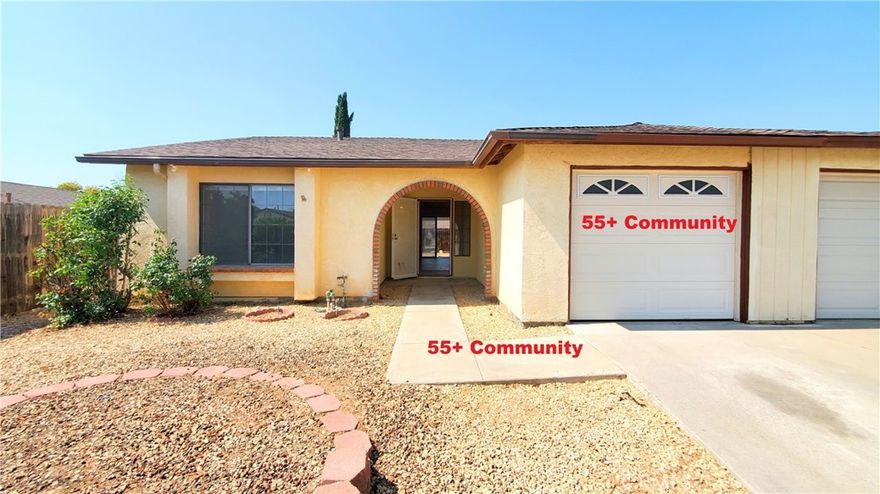 55+ SENIOR ONLY HOME. All occupants must be 55+ no exception.  this home features 2 bed 2 baths, 1 car attached garage, and low maintenance yard. New paint and floors. garage features washer dryer hookups. Occupant to pay for all utilities and renters insurance.