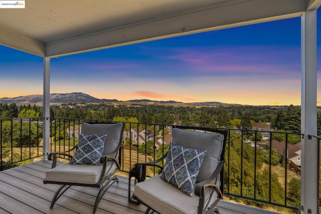 ** MILLION DOLLAR VIEWS! ** An ABSOLUTE MASTERPIECE in the highly desirable Danville Ranch community! Perfectly situated on a quiet cul-de-sac, giving you 180 degree UNOBSTRUCTED VIEWS of Mount Diablo! This one-of-a-kind home is COMPLETELY UPDATED with no expense spared! The moment you enter the home, you're greeted by soaring vaulted ceilings and a spacious open-concept floor plan that is extremely warm and inviting. Some of the NEW luxury finishes include… Kitchen with quartz slab counters and backsplash, two-tone shaker-style cabinets, and stainless steel appliances * Bathrooms with Italian tile, rain shower heads, backlit mirrors with anti-fog and smart touch, matte black hardware and trim * Waterproof laminate floors * Recessed LED lighting * Dual pane windows * Front and rear landscaping * and SO MUCH MORE. The serene atrium, off the kitchen, is perfect for enjoying a morning cup of coffee. Two private decks provide an ideal place to retreat and take in the sights and sounds of the Tri Valley. Conveniently located within minutes of Downtown Danville, Bishop Ranch, Costco, multiple shops and restaurants, and Danville's TOP RATED school district! This is not a MUST SEE, this is a MUST HAVE! These views DO NOT come up often! Don’t miss this rare opportunity! Views: Ridge
