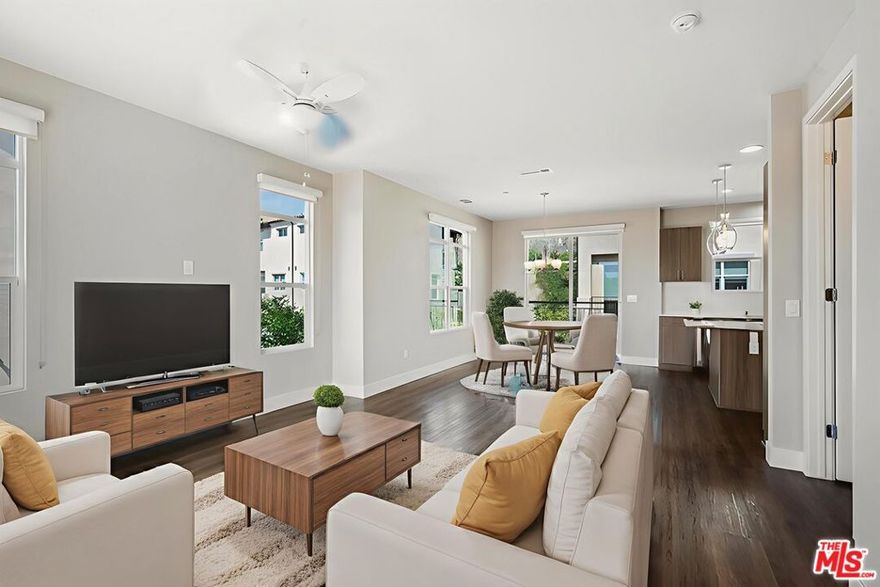 *SPECIAL LEASE RATE REFLECTS ONE MONTH OFF A 12 MONTH LEASE ON SELECT UNITS. ORIGINAL LEASE RATE $5,775*                                                                                                                                                                  *ADDITIONAL MOVE IN INCENTIVE OFFERED * CONTACT AGENT *                                                                                                                                                                                                                                                                                                                                                                                                                                       Welcome home to this stunning 2 story luxury townhome at the Paxton Calabasas! This lovely "Dalton"model is move in ready! This beautiful 2-bedroom, 2 -bath townhome offers the perfect blend of comfort, style, and convenience across two well designed levels. Whether you are a professional, a student, a small family or anyone in between, this thoughtfully designed floor-plan provides everything you need. Features include two bedrooms on the main level. The primary bedroom features a bright bathroom with two sinks, soaking tub with a separate full shower with an attached patio with beautiful hill views On the main floor, enjoy the contemporary kitchen, equipped with an island, beautiful pendant lights, stainless steel refrigerator, quartz countertops, oversized six burner gas stove top and oven. Also on the main floor, an open dining area and family room that includes 8 foot high sliding glass doors that open fully to access wonderful fresh air on the patio. Step to the bottom level and you will find the full size laundry room that features a smart washer and full size dryer, a generous bonus/ flex space with direct access to the attached tandem 2 car garage. The garage offers a 220 volt charger. Cool off in the community pool, work out in the gym and relax in the clubhouse. Centrally located with close proximity to Malibu, Calabasas Commons, Erewhon, Westlake Promenade, less than an hour to Los Angeles, dining options, market, parks, top rated schools and Pepperdine University. * images with furniture are virtually staged and are of a similar unit.