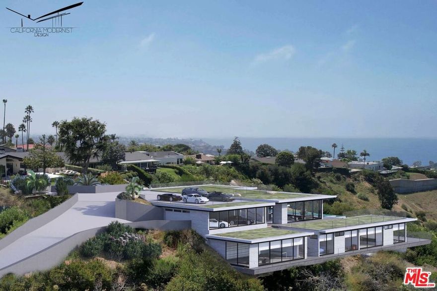 Unique ocean view building site on 10 acres in Pacific Palisades. Build an architectural jewel on land that is well suited for an amazing new home. Very few parcels of this size become available in the Palisades offering a great opportunity for the right buyer. Develop the existing design or bring your architect to design a one-off home. Geology report and survey available. Development of the property will entail construction of a driveway within the Scenic Place access.  Speak to agent before showing as there is a locked gate and showing instructions. As in the case of all vacant land, agents and buyers viewing this property do so at their own risk.