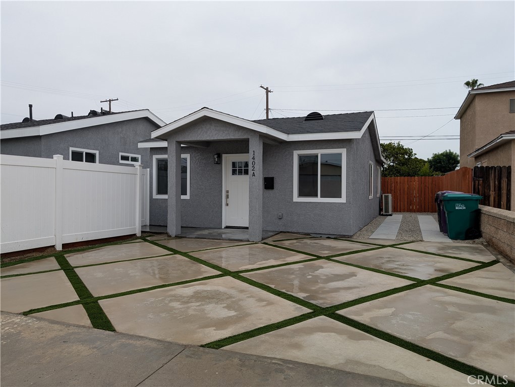 Wow! Wow! Wow! This Separate ADU built and permitted in 2024 has 2 Bedrooms / 1 Full Bathroom, Brand New Custom Driveway for ADU, Beautiful front door with two accent lights as soon as you walk up to the unit. Walk into this 2-bedroom 1-bathroom ADU with Area inside to install your stackable washer/dryer. quartz countertops in kitchen and bathroom. New flooring, new windows, new mini split AC unit, new mirror closet doors, new light up mirror in bathroom, new water heater, new roof, new everything. This one is Really nice and Separated from Main house.