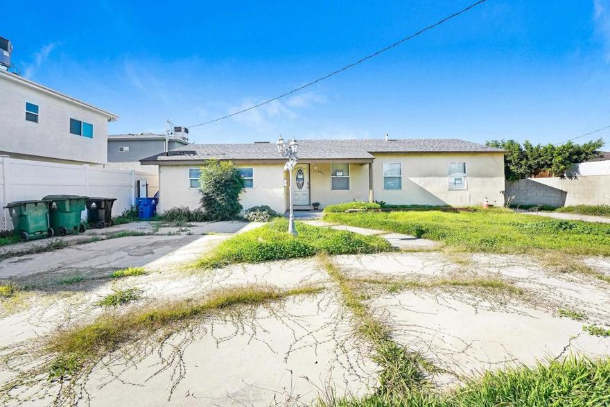 Opportunity awaits! 1701 sf home with a detached 2 car garage on a huge, flat, 19,932 sf lot ripe for remodel or development. This opportunity is sold 'AS IS".  Tax records show the home has 5 bedrooms/ 3 bathrooms but some internal walls have been moved.
