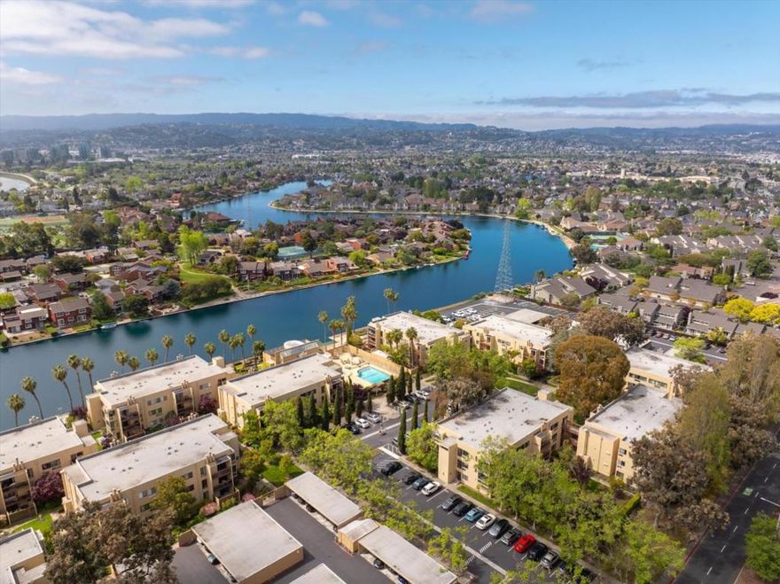 Experience the pinnacle of top-floor living with this fully updated 2-bedroom, 2-bathroom unit in Foster City. The modern kitchen boasts quartz countertops, stainless steel appliances, and a wine cooler. Enhanced with crown molding and recessed lighting, the expansive living room seamlessly connects to a sunny dining room that opens onto a private balcony. The home features updated bathrooms and a spacious primary suite with a walk-in closet. Additional amenities include an in-unit washer and dryer, a breakfast nook, one assigned parking spot, private inside storage room and ample guest parking. Residents enjoy a lifestyle of leisure with community amenities such as a pool, spa, waterfront clubhouse, and access to paddle boarding and kayaking. With nearby trails for walking or biking along the Bay, as well as proximity to top rated schools, parks, shopping centers, and dining options, this home embodies the best of Foster City living.