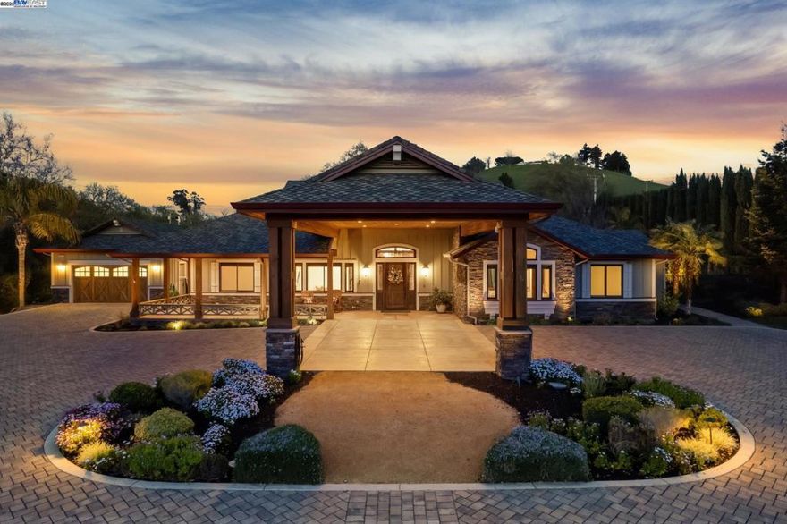 Quality Craftsmanship Custom Single Story Home on 6.43 Acres Including Guest House, Multiple Garages, & Large Workshop. Main House Includes 4 Bedrooms + Office, 3 Full & 2 Half Baths Totaling 4,028 SF. Guest House Includes: 3 Bedrooms & 2 Full Baths + Detached Garage (Separate Address & Meters) Totaling 1,195 SF. The Ultimate Property Designed for Sports & Entertainment. The Property Grounds Include: Large-Scale Pool with Beach Area, Spa, & Detached Pool House/Cabana with Kitchenette & 1/2 Bath. Lighted Multi-Use Sport Court Including: Pickleball, Tennis, & Basketball. Additional Volleyball Area, Play Structures, & Multiple Covered Patios with Infrared Heaters & Ceiling Fans Perfect for Entertaining. Outdoor Speaker System & Landscaped Lighting Throughout. The Main House Encompasses: Dramatic 25 Foot Horizontal Sliding Glass Wall with Panoramic Views of the Backyard, 12 Foot Wood Beamed Ceilings, Chef's Gourmet Kitchen Including: Custom Cabinets & Granite Countertops, Oversized Island, Thermidor Stainless Steel Appliances, Butler's Pantry, Wet Bar, Wine Fridge, & Additional Storage Room. Indoor Speaker System, Crown Molding, 8' Wood Doors, & New Interior Paint Throughout. Owned Solar Electric System, Generator, Private Well, High Efficient HVAC Systems, AAA Water System. Views:  Ridge