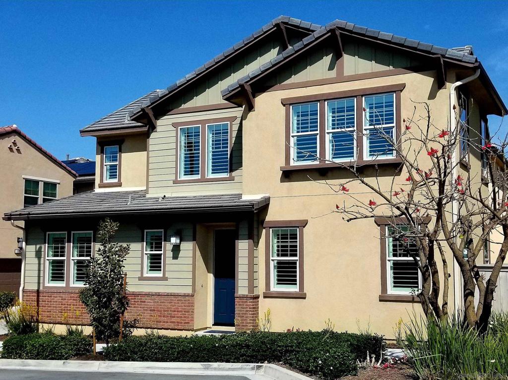 Welcome home to the Sea Glass Blu Strand Community, where every day can be a beach day! Built in 2018, this home is a 3/3 with a bonus room/office/den which could be converted to a 4th bedroom. Find your retreat in the spacious main bedroom featuring a walk-in closet and double vanity, or entertain with this floor plan’s open-concept kitchen. Standouts include new Luxury Vinyl Plank Flooring, new paint with designer selection, a new refrigerator, new dishwasher, custom milled plantation shutters, Dual Zoned HVAC - First and Second Floors Can Be Independently Controlled, Great Room Pre-Wired for Surround Sound, a tankless water heater, a two-car garage, Home Entirely CAT5 Wired, Pre-Wired for Security- Works with Any Monitoring Service, and an elegant yard with turf and Italian porcelain tiles. This home is move-in ready and all features are nearly new. Best of all, HOAs are only $110/month and this complex is VA-approved! You can spend your downtime biking to Coronado Island, and Seacoast Ave, or have breakfast along the Bay.