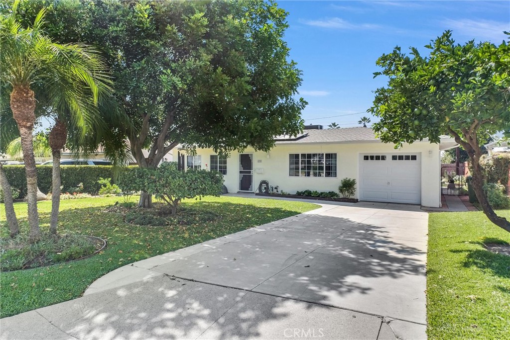 Welcome to the heart of Covina. This charming 2 bed 1 bath primary home has a long list of upgrades, including but not limited to the exterior painted in 2025, updated outdoor lighting, a newer electrical panel (2022), newer solar panels, newer interior doors, a newer light fixture in the bathroom, a full kitchen remodel and plumbing done in 2018 with shaker cabinets/ quartz counter tops that is optimal to keep organized and clean!
Easy to maintain laminate floors throughout, stainless steel kitchen appliances, newer trim and moulding, newer window casings throughout, two newer patios that provides ample shade and covering, electrical that has been upgraded to 220, recessed lighting and so much more!!
A permitted ADU in the backyard is prime for a rental to help offset your monthly fees. The studio has a fully upgraded kitchenette with quartz counters, shaker cabinets, stainless steel fridge,stainless steel microwave and sink. The bath is also fully upgraded with a walk-in shower, newer fixtures, beautifully designed white tiles and bright recessed lighting.
The front yard has a park-like setting with blooming roses, citrus trees, the backyard has tomatoes on the vine, a plum-cot tree, and a blood orange tree. A tough shed that is spacious enough to hold your tools/gardening gear.
Truly a space where you can call home and enjoy living with pride of ownership.