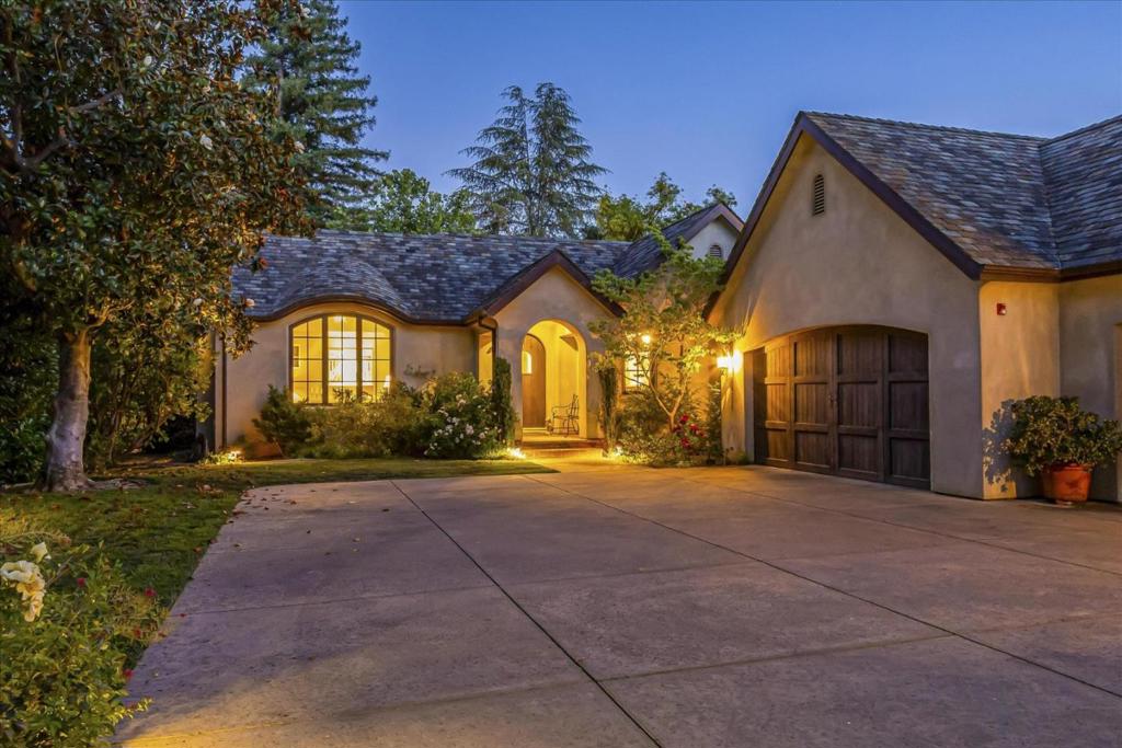 Elegant, custom home built only 19 yrs ago. Approx 5,000sf on a flat half acre with Saratoga Schools, 4 car garage, genuine slate roof & copper gutters. A one-owner house, this residence was designed & built with pride & exquisite craftsmanship and has been maintained with care. At the crest of one of Saratoga's most desirable streets, it is in a quiet neighborhood with gorgeous views from the backyard. High ceilings with beautiful crown molding. 3 fireplaces, custom cabinetry, built-in bookcases, solid wood doors, double-pane wood windows, and Brazilian cherry hardwood floors. Radiant floor heating, built-in vacuum, sound, and fire/security systems. All 5 bedrooms have en-suite bathrooms. Basement includes a kitchenette, bedroom, bathroom, great room & wine room. High-end appliances, island, and butler's pantry. Elegantly landscaped with shade trees and perennial gardens with built-in BBQ, spa, pool, gas firepit, all beautifully lighted for evening enjoyment. Appointment only.