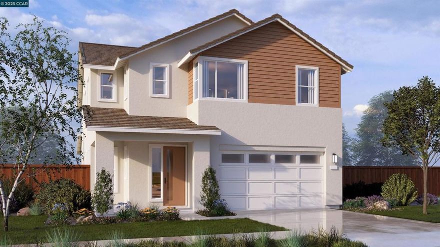Beautiful BRAND NEW with a nice sized bedroom and bath on the lower level, perfect for guests. This Capri home will be ready for move-in this fall. Home has been highly upgraded with nearly $40,000  in designer selected finishes including LVP on the lower level, quartz counter and a beautiful backsplash and cabinetry. This exceptional luxury home has no rear neighbors for additional privacy.Home also has a gourmet kitchen with large center Island, plenty of cabinets, built-in stainless appliances and large outdoor covered California Room with a comfortable, private backyard. The upper level offers spacious bedrooms, laundry, shared bath, loft and sumptuous Primary suite with oversized shower, freestanding soaking tub, walk-in closet and an incredible view from the private deck. FREE SOLAR and SMART elements are INCLUDED. Special incentives can be used to lower payments or lessen out of pocket money required. See sales agent for more information. * NOTE: Photos shown are of model home of same plan.