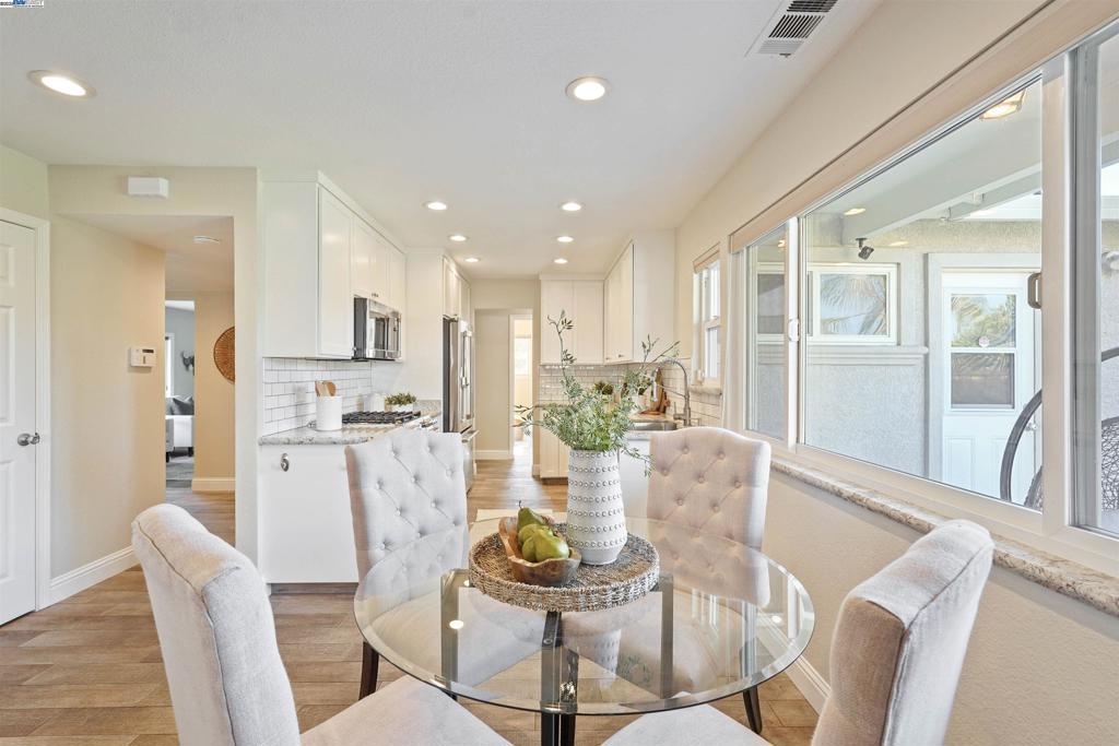 This is the most turn-key and move-in ready home in all of Pleasanton currently for sale! 6781 Menlo Court offers a light, airy feel with open-concept living and owned solar panels for modern efficiency. The kitchen is beautifully updated with granite counters, new cabinets, designer backsplash, under-cabinet lighting, and granite window sills. Enjoy remodeled bathrooms, including a spa-like master with an oversized shower. Additional upgrades include dimmable can lights, ceiling fans with lights in all bedrooms and family room, shiplap accent walls, whole-house fan, indoor laundry with front loaders, and a full alarm system with cameras. Outdoors, the landscaped front and back yards feature covered side access for RV/boat storage. Located within walking distance to highly rated Pleasanton schools—Donlon Elementary, Hart Middle, and Foothill High—all rated 9 or above. Just minutes from top employers like Workday and 10x Genomics, this home perfectly blends style, function, and location.