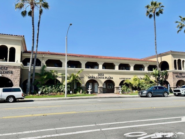 The Mira Costa Plaza is located at Camino Mira Costa and Camino De Estrella, two blocks from the ocean and just off the I-5 Freeway at Camino De Estrella. The building has property management. The building itself has been completely renovated. Renovations include all new roof, new parking lot, new exterior lighting, new exterior fencing and landscaping, new security system, completely remodeled restrooms throughout the building, new exterior paint, new building signage, Landlord pays for all utilities with the exception of internal electricity to the suite. Building Signage available. Free parking. Suite is on the second floor which is elevator served. The space is next to the restrooms and is a corner suite with 3 large offices all with balconies, reception and kitchen with refrigerator. There are 3 balconies with partial ocean view. Available for office or retail or medical use. All offices have full soundproofing. The space has been completely remodeled with new wood floors, new paint, new blinds, new lights, and the kichen has new cabinets, stainless steel frig included and is available for immediate move in. Flexible lease terms. Lease is modified gross and rental rate includes all expenses other than internal janitorial and internal electric. Landlord pays for everything else. Medical, Retail and Office Uses all OK and approved.