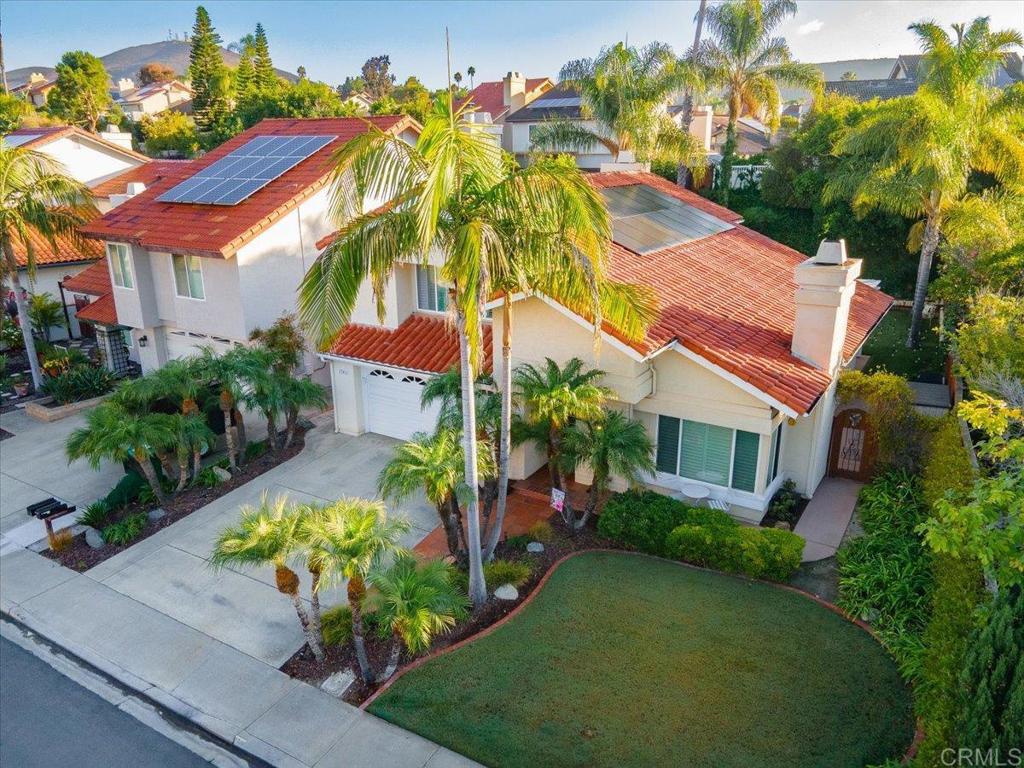 Welcome to this beautifully maintained 3-bedroom, 2.5-bath home in the highly desired Rancho Peñasquitos community. Thoughtfully updated throughout, the home features a recent roof replacement, owned solar, upgraded A/C and water heater, and an improved irrigation system for easy upkeep.  Step inside and instantly feel at home. You’ll find fresh interior paint, updated flooring, and plantation shutters that add timeless style and comfort. The open living and dining room with a fireplace creates a warm, inviting atmosphere — perfect for gatherings. The kitchen offers stainless steel appliances and flows into the cozy family room complete with a built-in wet bar and fireplace, a space designed for relaxation and connection. The primary suite includes a custom walk-in cubby closet with abundant shoe storage, combining function and style.  The private backyard showcases mature landscaping, and is fully fenced in with a new vinyl fence on one side, and blooming rose bushes, along with a covered patio that’s perfect for enjoying morning coffee or dining al fresco.  Located within the award-winning Poway Unified School District, this home feeds into Mt. Carmel High School (A+ rated) and is close to parks, shopping, and freeway access. With a 2-car attached garage and pride of ownership throughout, this home is as comfortable as it is well cared for — move-in ready and perfectly situated in one of San Diego’s most sought-after neighborhoods.