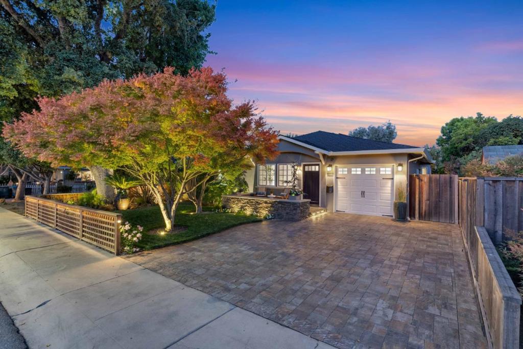 Located on a peaceful, tree-lined street in "Old Mountain View", this home radiates pride of ownership and has been lovingly cared for inside and out.Enjoy a walkable lifestyle just minutes from Cuesta Park, Pioneer Park, Castro Street dining and shops, the Civic Center, Library, and the Mountain View Farmers Market. Convenient access to El Camino Real, CA-237, I-280, and I-85.Step inside to a spotless, move-in ready interior featuring imported teak hardwood floors, soaring cathedral ceilings, and fresh interior paint. The open-concept living area flows into a renovated gourmet kitchen complete with a large granite island, stainless steel appliances, and a wine cooler. Every detail has been carefully maintainedfrom the plantation shutters to the modern bathrooms with automatic bidets.The primary suite includes a walk-in closet and a spa-like bathroom retreat. The garage is in pristine condition with an epoxy floor, built-in cabinets, washer/dryer, freezer, and loft storage. Bonus ADU unit in back. "Owned" 16 solar panels/ tankless water heater/ Newer HVAC System.The professionally landscaped backyard, featuring tranquil water fountains, a slate patio, paver stone walkways, and mature fruit trees (Fuji apple, fig, blood orange, lime, lemon, kaffir lime).This home is a rare gem.
