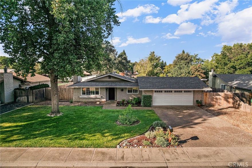 Welcome to 3131 Coronado Road—a move-in-ready Chico charmer that blends comfort, efficiency, and outdoor living on a spacious 0.30-acre lot in a peaceful, low-traffic neighborhood. This single-level 3-bedroom, 1-bath home has been thoughtfully refreshed inside and out, offering timeless appeal and modern convenience.
Inside, you’ll find inviting living spaces with luxury vinyl plank flooring in the main areas and plush carpet in the bedrooms. The interior has been tastefully painted and updated with new baseboards, door hardware, and fixtures. The kitchen includes built-in pantry shelving, and the painted brick fireplace adds warmth and charm. A new HVAC system keeps the home comfortable year-round.
Outside, a newly poured concrete patio opens to a beautifully landscaped backyard with lush lawn, sprinklers, bark borders, and a mix of mature oak and tulip trees. In the back yard you'll find young fruit trees including fig, kumquat, pomegranate, mandarin orange, peach, nectarine, and lemon as well as three raised garden beds with a drip irrigation system, offering a gardener’s dream setup. The fenced yard includes double gates for easy access, plus two storage sheds, a large chicken coop, and a driveway with space for RV or boat parking.
Practical updates include a 19-panel owned solar system, an insulated automatic garage door, and a replaced water heater—enhancing both comfort and efficiency.
Situated on a quiet street near a scenic bike and walking path, this home offers close proximity to schools, shopping, and all of Chico’s conveniences. Appliances, a mower, and a weed eater may also be included, making the transition effortless.
Lovingly maintained and ready for its next chapter, this is a rare blend of charm, function, and sustainable living—ready to welcome you home.