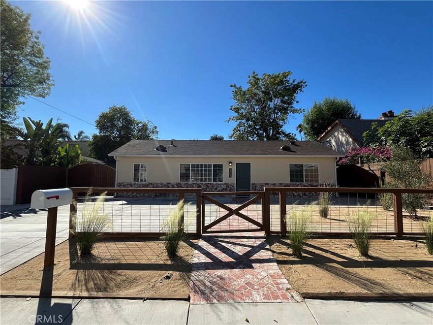 Fully remodeled Valley Village home available for lease! Features include: single story floorplan w/3BR + 1BA; living room; kitchen w/refrigerator, stove/oven + dishwasher included; dining area; laminate wood + ceramic tile floors; central HVAC; washer + dryer also included; backyard w/sprinkler system + gardener included; driveway parking; pets considered w/owners approval.