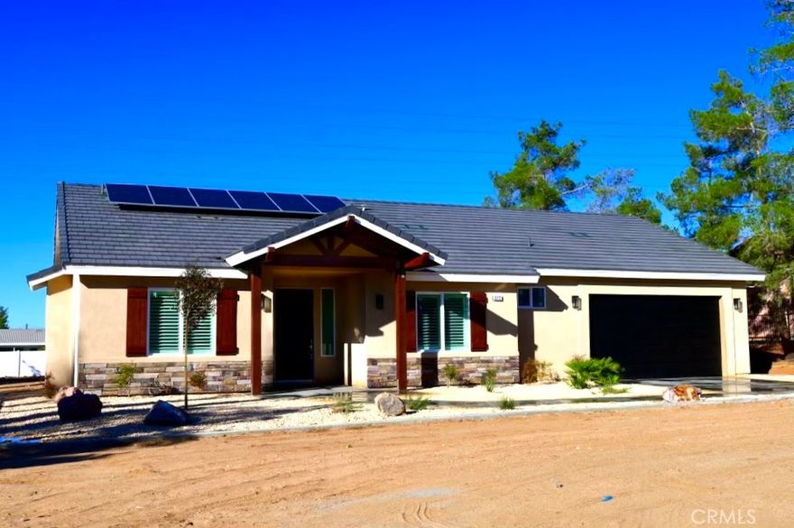 WELCOME TO 12763 CYPRESS AVE VICTORVILLE CA 92395,
 Where comfort, style and sustainability come together! This Brand New All Electric Home Boast 4-Bedroom 3-Bathroom (Double Master Suite) offers 1705 square feet of thoughtfully designed living space by an award-winning builder in the high Desert of 45 years. perfect for families looking for a modern, energy efficient home perfectly crafted for your new home needs in the Heart of Victorville. 
HOME HIGHLIGHTS: 4-Bedrooms / 3 Bathroom / 1,705 Sq. Ft. ALL ELECTRIC Home , Low Maintenance, / Eco-Friendly living / Paid Solar Panels included in the price for lower monthly Energy Bills and long-term savings.  Bright, open-concept floor plan ideal for family living and Entertaining.  Modern kitchen with quartz countertops, stainless steel appliances. / True real wood custom cabinets, All interior windows with custom Shutters, Fire Sprinkler Systems Throughout House Primary Suite with walk in closets and private shower with double vanity. 
Energy-efficient windows with, installation, HVAC system. / 2 Car attached garage with automatic garage door opener and direct home access. / Spacious backyard boasting 23,500 +/- sq. ft. lot - Full covered patio, great for outdoor play, gatherings, and relaxation.  
FAMILY-FRIENDLY LIVING: Nestled in a quiet, desirable neighborhood of Victorville, this home is close to parks, schools, shopping centers, and restaurants. Easy access to the I-15 makes commuting simple while nearby outdoor spaces offer room to explore and enjoy the High Desert Lifestyle. Enjoy Peace of Mind and long-term value with brand new Construction.