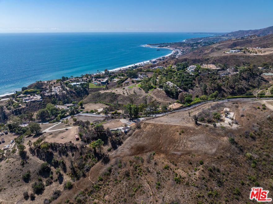 Seize a rare opportunity to acquire a 12+ acre assemblage featuring four buildable lots in the prestigious Carbon Mesa enclave of central Malibu, just moments from the vibrant dining and social scenes of Nobu, Little Beach House, and Country Mart, where the former home at 22105 Carbon Mesa Road was tragically lost in the Palisades Fire, leaving a flat 0.71-acre lot with intact pool and pavilion, boasting 360-degree ocean and canyon views with stunning sunrises and sunsets, plus coveted membership to La Costa Beach and Tennis Club; the sale also includes five additional parcels 22107 Carbon Mesa Road (APN 4451-012-027 approximately 0.75 acres) and four contiguous lots (APNs 4451-012-015, 4451-012-016, 4451-012-017, 4451-012-018) stretching behind the home site, over the ridge to Carbon Canyon Road, offering a unique chance to create a bespoke coastal estate in one of Malibu's most sought-after locations.