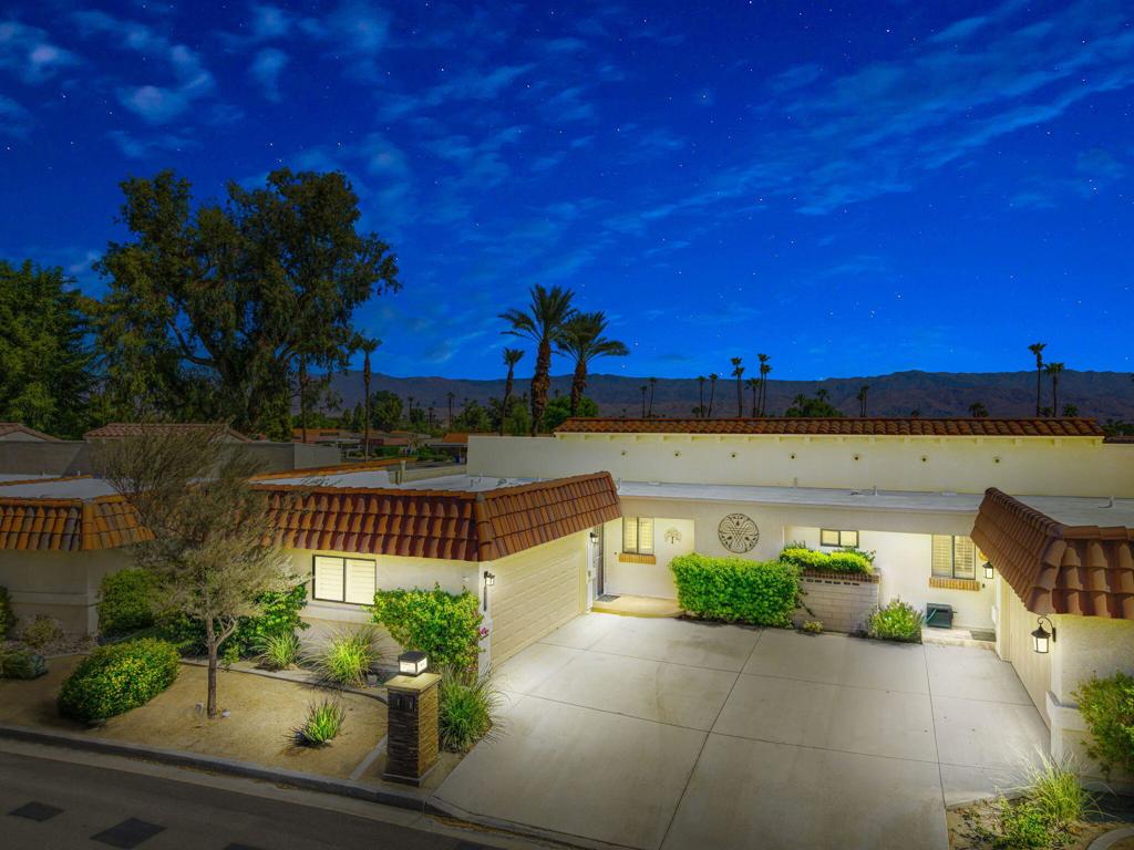 This beautifully remodeled home at Palm Desert Resort Country Club is ready for your vision as a remodeled beauty on the 12th green with full sized Garage. It's a standout choice for a vacation rental or personal retreat.Key Features:- Nestled on the 12th green with stunning golf course views--ideal for short-term rentals (2-night minimum) or your own desert escape.- Bright, open floor plan with vaulted ceilings, a modern kitchen featuring granite countertops and new appliances, plus a covered patio for relaxing.- Located in a community that supports conventional financing, a rare advantage for STR properties.- Fee simple ownership--no land lease.- Affordable STR permit fee (under $100) makes it easy to tap into the thriving vacation rental market.- Steps from the pool, spa, driving range, clubhouse, and vibrant pickleball/tennis courts. HOA includes cable, internet, trash, and 24-hour security.- Minutes from El Paseo's top dining and shopping, Indian Wells Tennis Garden, and Acrisure Arena.Perfect for investors seeking strong rental income or buyers wanting a customizable desert getaway. Completely updated and ready to rent or move in upon closing, this property offers flexibility and value.Don't miss this golf course retreat with exceptional lifestyle and investment potential. Schedule a viewing today!