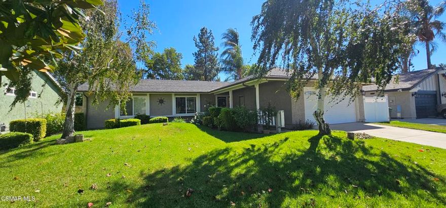 This lovely single story home is nestled in a well maintained neighborhood of Central Simi Valley.  The home offers an open concept in the main living areas and boasts an island and new counter tops with SS appliances including a refrigerator.  Three spacious bedrooms, two baths and over 1600 square of living space, a two car garage with washer and dryer included,  plus a roomy yard for entertaining or the kids and pets. Some pictures are virtually staged.