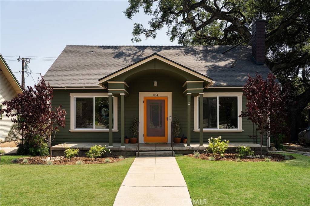 Welcome to 814 E Foothill, an exquisite 1920s California Craftsman nestled in the lovely City of Monrovia. Set back from the street, this home offers inviting curb appeal that is complemented by fresh landscaping, a covered front porch, and original details.
Upon entering, you will discover the warmth of White Oak hardwood floors and the practicality of recessed lighting throughout. The open-concept kitchen is a culinary delight, featuring stainless steel appliances and an island that provides both functionality and a gathering space. Enjoy morning meals in the cozy breakfast nook, while the custom cabinets offer ample storage for all your needs.
The primary suite is a true sanctuary with an ensuite bathroom featuring an arched shower enclosure, separate bathtub, and double vanity sinks for added convenience. Oversized original windows allow natural light to flood into the bedroom while a custom closet solution provides dedicated space for clothing storage.
Outside, your private backyard beckons with possibilities, whether for al fresco dining or simply enjoying the California sunshine. The expansive lot may even offer the opportunity to build a raised deck, pool or ADU.
Other upgrades to the property include a brand new roof, interior and exterior paint, flooring, landscaping, windows, plumbing, electrical, HVAC ducting and tankless water heater. Don’t miss the chance to own this exquisite property with its unique blend of timeless elegance and modern conveniences.