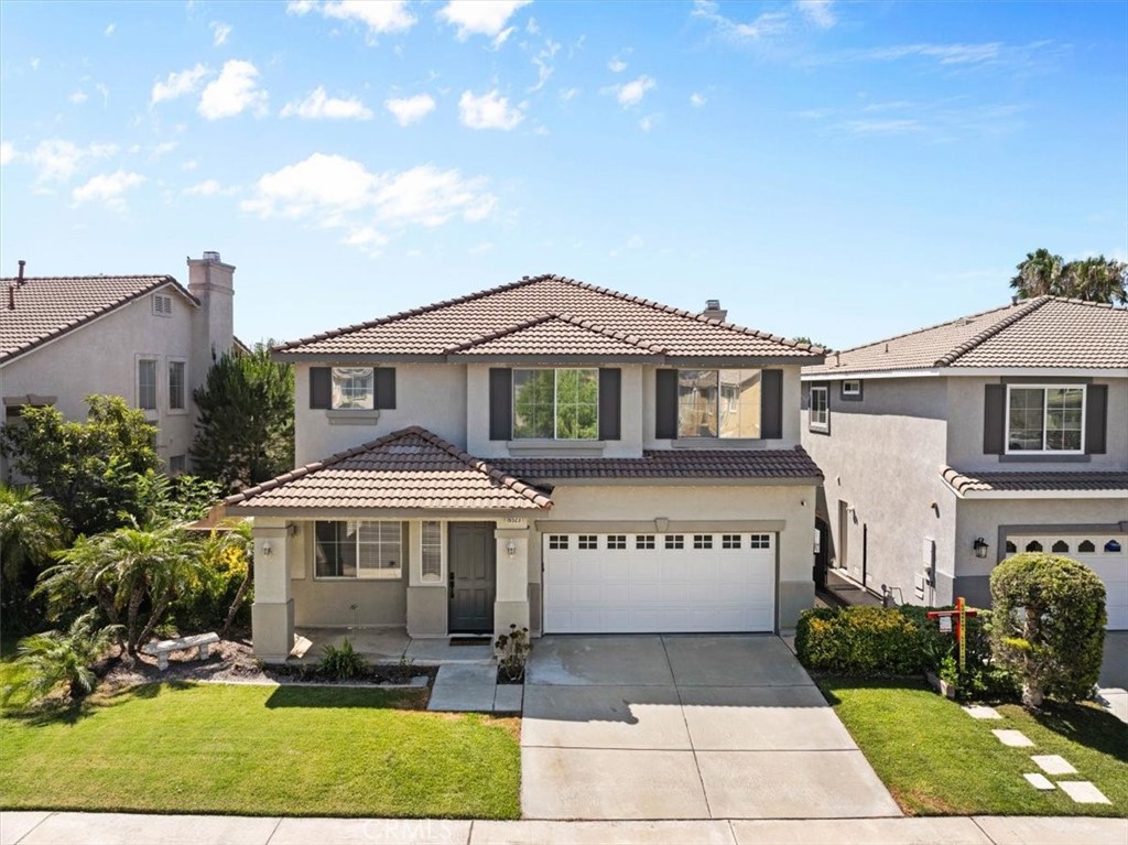 BEAUTIFULLY Upgraded Sierra Lakes Golf Course VIEW Home! This turn-key home has it ALL - a GORGEOUS newly remodeled kitchen with modern sage green cabinets, gold accented hardware, quartz countertops, a full tile backsplash, and stainless steel appliances. The kitchen island even includes a large wine fridge for entertaining! Featuring an open floor plan concept, you'll enjoy the oversized family room with a fireplace that connects directly to the kitchen and breakfast nook. Enjoy stunning views of the golf course from the family room, kitchen, and master bedroom. Natural light floods the home in every direction with this north/south facing home. Upstairs, unwind in your extra large master bedroom suite which boasts its own PRIVATE balcony! Enjoy your morning coffee or evening cocktail while lounging on your balcony with stunning golf course views in every direction. The master bathroom has been fully updated to feature a modern walk-in shower, separate soaking tub, an upgraded vanity, a custom mirror, and new lights. There is plenty of space for the rest of the family to enjoy with the large secondary bedrooms featuring mirrored closet doors and ceiling fans. A huge loft upstairs also makes for the perfect movie room or office space. The laundry room is also conveniently located upstairs and boasts lots of built-in cabinets for storage. In addition, there is also one bedroom and a fully remodeled bathroom with a walk-in shower located downstairs, making it a perfect guest room. New luxury vinyl plank floors have been installed along with 2 new HUGE A/C units in addition to brand new windows and sliding glass doors along the backside of the home. Take advantage of the 24 solar panels already installed on the home and the electric vehicle plug in the garage! In the backyard, you'll appreciate the plumbed gas line for your bbq and a storage shed on the side yard that's included with the home! You'll have plenty of time to unwind in your sparkling above ground spa with your easy maintenance backyard! New exterior permanent lights have also been installed on the front of the home to enjoy all year round! Located just minutes from TONS of shopping and major freeways, this AMAZING home won't last long!