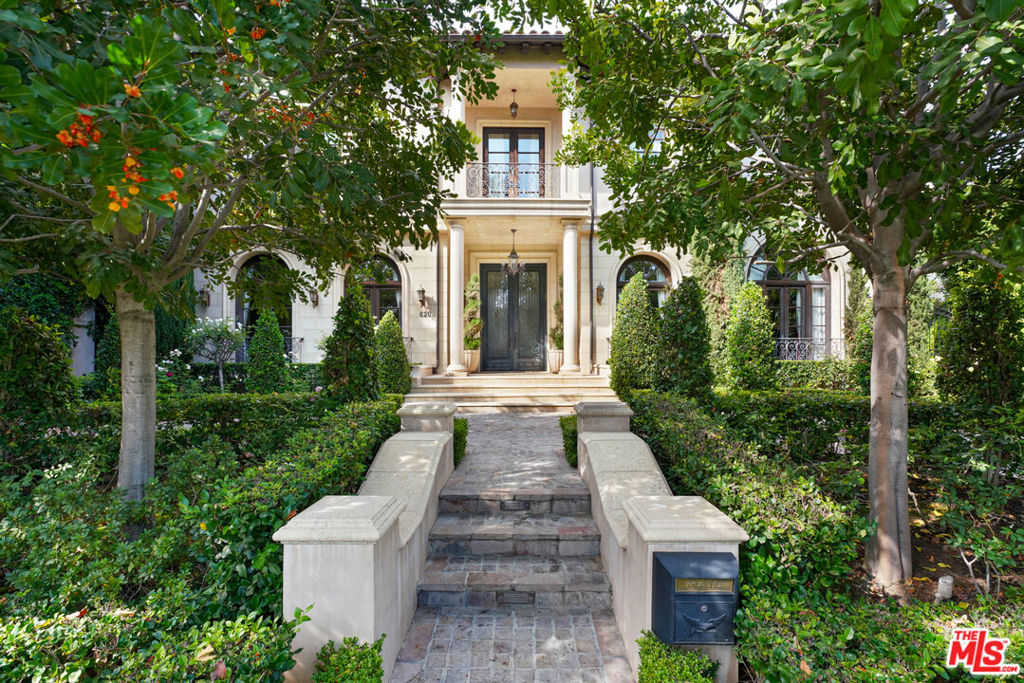 Elegant grand Tuscan on prized Walden Drive. Modern luxury 2-story rotunda entry with domed skylight & curved staircase. Generous formal and informal living spaces combined with balconies and outdoor patios create the ideal entertaining environment. Deeply satisfying lower level with gym, sauna, staff quarters, extra storage, laundry, & a King-Size game room with bar & movie theater. Outdoor mosaic pool with spa, patio, & built-in BBQ.