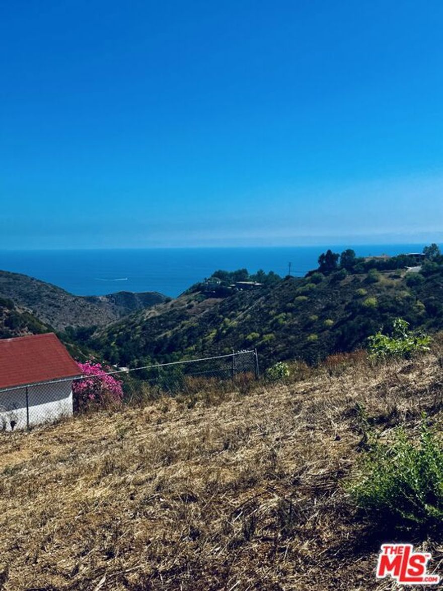 An amazing opportunity to own a premier residential lot in the tranquil Malibu Hills. Surrounded by natural beauty yet only minutes from the city, this parcel offers a rare combination of privacy, convenience, and development potential. The future homesite enjoys sweeping canyon vistas and a peaceful hillside setting within a neighborhood of multi-million-dollar estates. Also the property has Ocean views while living in your own private sanctuary. Just minutes to Malibu's iconic beaches, popular restaurants and shopping, this location delivers effortless access to both coastal and urban amenities. Whether you're an investor, builder, or future homeowner, this serene yet prestigious setting is an ideal canvas for creating a truly remarkable residence. In addition, enjoy the beauty of Mother Nature from hiking trails and surf breaks offering the best of Malibu living and lifestyle.