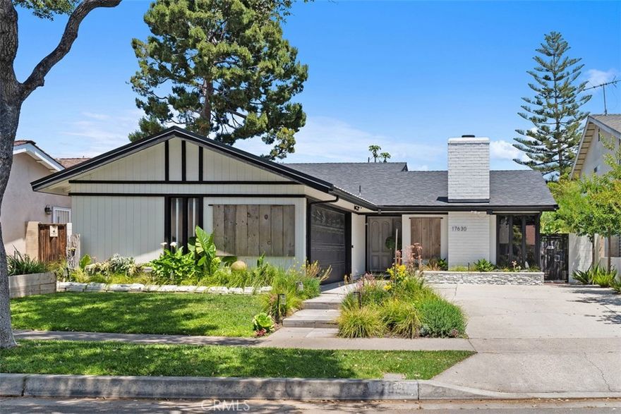 Welcome to 17630 Mapes Ave! This beautifully renovated single-story home with stunning curb appeal offers 3 bedrooms, 2 bathrooms, and 1,565 square feet of refined living space. Nestled in a quiet, well-maintained neighborhood, this turnkey property boasts a newer roof, an upgraded whole-house soft water system, a tankless water heater, and newer stainless steel appliances throughout the kitchen. The whole home is cooled with 5 split AC systems - one in each bedroom as well as the kitchen and living room. Inside, you will find an open floor plan with modern finishes throughout. Each bathroom has recess lighting; the primary bathroom has a ceiling mount shower head while the shared bathroom contains a modern tub shower. In one of the secondary bedrooms, you will have a door granting you access to the garden as well as a walk in closet. A brilliant skylight in the kitchen area allows natural light to fill the room. The home also has new plumbing, replaced the copper pipes with PEX. The backyard is a peaceful retreat featuring a lush garden, including a garden light, with mature fruit trees and a spacious grass area perfect for entertaining as well as lounging. Located in the heart of Cerritos, you are close to the Cerritos mall, a community park, Cerritos library, the City Plaza and so much more. Don't forget, you'll have quick and easy access to the 605, 91, and 405 freeways. You won't want to miss out on this opportunity!