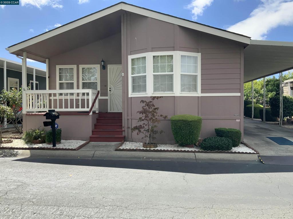 Looking for more space or a home that grows with your family! This inviting & well maintained manufactured home fits the bill perfectly! Ideally situated in the Heart of the Bay Area, with easy access to major bridges - including the San Mateo, Dumbarton & Bay Bridge, this approx. 1500 sq.ft residence offers a smart, spacious layout designed for comfortable living. Inside, you'll find 3 bedrooms, a dedicated den that can serve as an office, & two full bathrooms, providing ample room for relaxation & productivity! The home features stylish luxury vinyl flooring throughout with skylights that flood the kitchen & living areas with natural light. A cozy wood-burning fireplace adds warmth & charm, perfect for relaxing evenings. The well appointed kitchen includes a stove & refrigerator, both approximately 4 years old, along with the convenience of a brand-new washer & dryer! The generous primary suite boasts an ensuite bathroom with a deep jetted soaking tub, a separate shower, & dual sinks combining luxury & practicality! Outside, enjoy excellent curb appeal with a beautifully landscaped front yard! The long covered driveway provides ample parking while 2 storage sheds offer plenty of space for your tools and any extras! Buyer to verify sq.ft. Space rent is $1212.35 per mo. Fireplaces: LIV,WOD