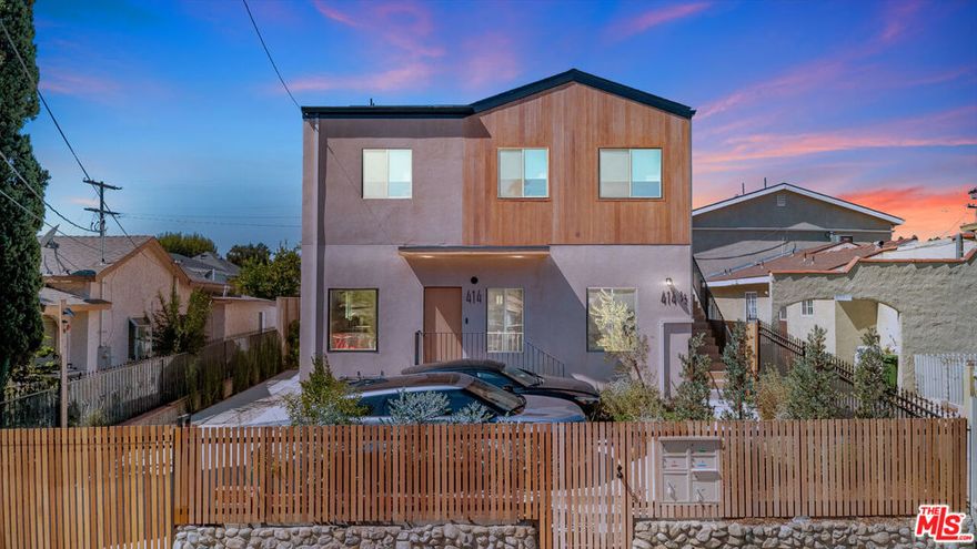 Brand-new construction featuring four high-demand architectural units: a front two-unit building (each 3BD+3BA) and a rear building with two ADUs (each 2BD+2BA). All units include en-suite bathrooms, in-unit laundry, solar panels that reduce the tenants' electricity bills and rooftop decks for entertainment and lifestyle appeal. Located in trendy Highland Park, one of Los Angeles' most desirable neighborhoods with among the lowest apartment vacancy rates citywide and a celebrated cafe, culinary, and cultural scene. Near major employment centers in DTLA, Burbank, Glendale, and Pasadena, this property offers investors and owner-users a low-maintenance, income-producing Real Estate asset with strong equity growth potential and long-term value.