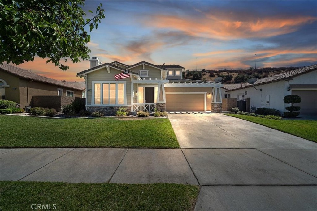 Welcome to this beautiful four bedrooms, three full bathroom home offering 2500 square feet of living space that is perfectly situated in the highly desirable Chapman Height Golf Course community. Step inside to find an open inviting floor plan filled with natural light. The living room offers a cozy fireplace, large window for that natural light, a peek view of the golf course, and tile floors. The main living area features a formal dining room that flows seamlessly into the kitchen that has ample cabinetry and a center island that is great for both everyday living and entertaining and offers an additional eating area. The main living area offers a spacious great room with a fireplace, high ceilings, two sliding doors a wall of windows, full bathroom and a bedroom with its own entry and laundry room. Upstairs, the primary suite is a peaceful retreat complete with a walk-in closet, nice large full bathroom with dual sinks, walk-in closet, soaking tub and shower. A sitting area with its own balcony, an ideal spot for your morning coffee or just winding down at sunset. There are two additional bedrooms and a full bathroom and a landing with ample storage. Outside, is a nice backyard with a built-in BBQ and is great for gatherings or just relaxing and enjoy the stunning mountain views and the rolling hills. The community itself offers multi-use trails that’s available for walking, hiking, parks, playgrounds, a splash pad, an 18-hole golf course, community center and a dedicated dog park for your furry friends, conveniently close to restaurants, schools, shopping and easy access to the 10 freeway.