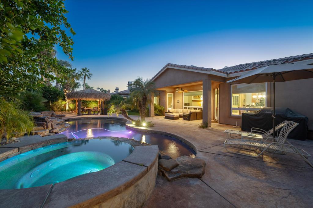 Owners use home each April. This 4BR/4BA home with gated courtyard and casita has granite kitchen with gas cooktop, double oven, microwave, large refrigerator, dining table for 4, breakfast bar for 4 and adjoining formal dining table with 4 chairs, and room to add 2 more from the kitchen if needed. Great room with comfy leather sectional has fireplace, flat screen TV and wall of windows to backyard pool/spa with dramatic boulder water feature. Ample patio furniture for dining/lounging, and BBQ grill. Primary suite: king bed, door to patio, adjoining bath with dual vanities, separate tub and shower, and walk in closet. Bedroom suite 2: queen bed and bath with single vanity and walk in shower. Casita off courtyard is BR3 with king bed and bath with single vanity and walk in shower. BR4 is configured as den with sofa sleeper and is served by hall bath with walk in shower. Weekly pool/gardener service, WIFI,Cable included. GAS/Elec up to $400 month. $8500 MO rent; $3500 Security Dep; $400 Cleaning fee. Seeking 3 month minimum tenant for Jan-March...all other months can be rented for one month. Dog with owner approval of pet and additional $500 pet deposit. Rancho Santana has walking trails, putting green and playground equipment. Tenant to provide copy of drivers license, current home address, emergency contact information, emails, cell phone numbers.