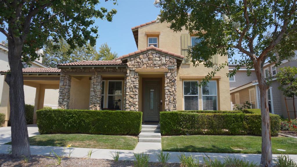 Charming & Spacious Home in the Heart of Temecula. Welcome to this beautiful home located in the Harveston community—an established master-planned neighborhood in Temecula known for its scenic Lake Harveston, extensive walking trails, parks, sports fields, clubhouse, Jr. Olympic pool, spa, and other resort-style amenities. Offering a perfect mix of comfort, space, and location, this two-story residence is ideal for families, professionals, and anyone seeking the Southern California lifestyle. Step inside to a bright and open floor plan designed for both everyday living and entertaining. The formal living and dining areas flow effortlessly into the spacious family room featuring a cozy fireplace—perfect for relaxing or hosting guests. The kitchen is the heart of the home, equipped with stainless steel appliances, granite countertops, a center island with bar seating, and ample cabinet space. Adjacent is a casual dining area that opens to a private, backyard—ideal for outdoor meals, weekend BBQs, or simply enjoying the sunshine. The backyard is prepped for you to design your paradise oasis. Upstairs, retreat to your oversized primary suite complete with a walk-in closet and an ensuite bathroom featuring dual vanities, a soaking tub, and a separate shower. Three additional bedrooms provide flexible space for family and guests, with office/den room downstairs. Additional highlights include a dedicated laundry room, central HVAC, dual-pane windows, and a 3 car tandem attached garage. The home is move-in ready with thoughtful upgrades and a layout that fits a variety of lifestyles. Located in a quiet, well-maintained community, this home is just minutes from award-winning schools, Promenade Temecula shopping center, top-rated restaurants, beautiful parks, and world-famous Temecula wineries. Easy freeway access makes commuting to San Diego, Orange County, or the Inland Empire simple and convenient. If you’ve been searching for a home that combines comfort, convenience, and charm, look no further. This home is not just a place to live—it’s a place to thrive!