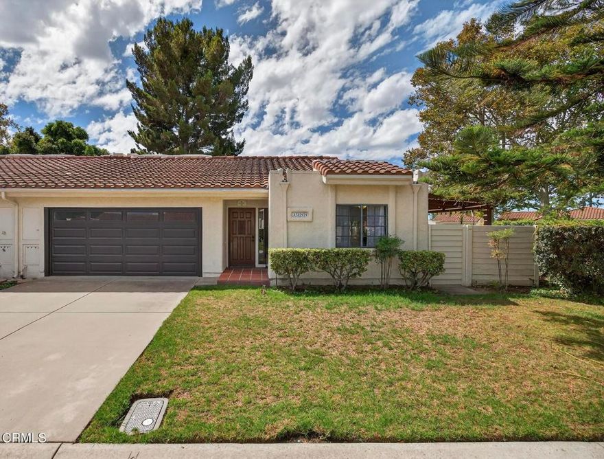Welcome to Las Casitas, one of Camarillo's most desirable gated communities! This beautiful single-story offers the community's largest floor plan. 1,722 Sqft home with 2 bedrooms, 2 bathrooms, a den with wet bar, a bright atrium, and a pergola-style covered side patio for extra outdoor living.A bright kitchen features tile countertops, a corner view window with mountain and patio views, new plank flooring, stainless steel appliances, a new fridge, pull-out spice rack, enclosed laundry with washer/dryer, and a sliding door to the patio. Just off the kitchen, the dining area showcases vaulted ceilings that carry into the living room, where a cozy fireplace and a slider to the atrium create a warm, open space filled with natural light.The guest bedroom includes new carpet and a spacious closet, paired with a full bath featuring a tub/shower combo. In the primary suite, enjoy new carpet, patio access, a walk-in closet, soaking tub, separate shower, and double-sink vanity. The den provides flexibility as an office or entertaining space with its own slider to the atrium.Freshly painted throughout, with central AC, lush landscaping, and a sprinkler system, this home is move-in ready. The expansive covered patio which is accessible from the kitchen, dining, and primary offers plenty of room for entertaining or relaxing, with two gates for direct access to community amenities and the central park. A 2-car garage adds convenience with loft storage, power, and a pull-down ladder.Las Casitas is a gated community of 57 Mediterranean-style homes offering resort-style amenities: pool and spa, pickleball, basketball court, shuffleboard, putting green, horseshoe pit, RV parking, and a shaded central park with walking paths. HOA services include exterior maintenance, roof, stucco, and front yard care for easy living.All of this in a prime Camarillo location, just minutes to schools, the library, shopping, and the 101 Freeway. Don't miss the opportunity to own one of the best homes in Las Casitas!*Bedroom and den pictures are virtually staged*Call listing agent Kasia for more information or a private showing 805.248.3320