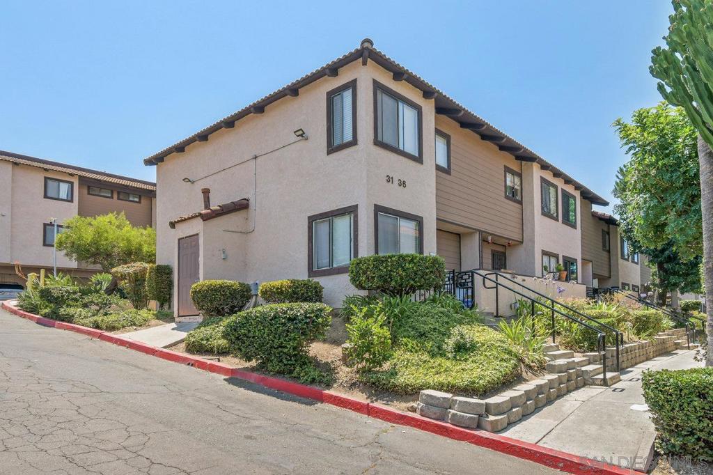 Perched up high in a beautifully-maintained gated community, this charming 2-bed, 1.5-bath townhome offers one of the best values in Vista... and is currently the most affordable townhome in town! You'll appreciate the completely newly painted interior throughout, luxury vinyl plank flooring downstairs, cozy carpeting upstairs, remodeled open-concept kitchen with granite countertops and newer stainless-steel appliances, providing an easy flow into the dining and living areas—perfect for both relaxing and entertaining. Enjoy peace of mind with newer double-paned windows and TWO nearby assigned parking spaces, including one covered space! You'll love the large, well-appointed laundry room, conveniently located near the gleaming swimming pool! With easy access to CA-78, this home is ideally located near grocery stores, dining, shopping and entertainment. Be sure to check out this fantastic opportunity to own in one of Vista’s most desirable and communities! (Pets allowed, but ask us about some restrictions.) TWO assigned parking spaces, one of which is covered!