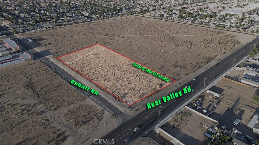 Prime commercial frontage on Bear Valley Road in Victorville — 178,596± SF (APN 3095-023-02-0000) with excellent exposure to I-15 traffic and immediate co-tenancy by national retailers and quick-service concepts. This corner parcel sits on one of the High Desert’s busiest retail corridors with strong daily vehicle counts and visibility to both local residents and regional thru-traffic. Ideal for drive-thru QSR, automotive service, neighborhood retail pads, or a multi-tenant retail center. Zoned C-2 by the City of Victorville, the lot offers flexibility for owner-users and developers seeking an affordable, high-exposure site in a growing trade area. Demographics include a young, family-oriented population (median age ~32) and household incomes around the low $70Ks, supporting everyday retail, value dining, and service uses. Don’t miss this rare Bear Valley opportunity — immediate access to I-15, ample lot size, and proven retail co-tenancy.