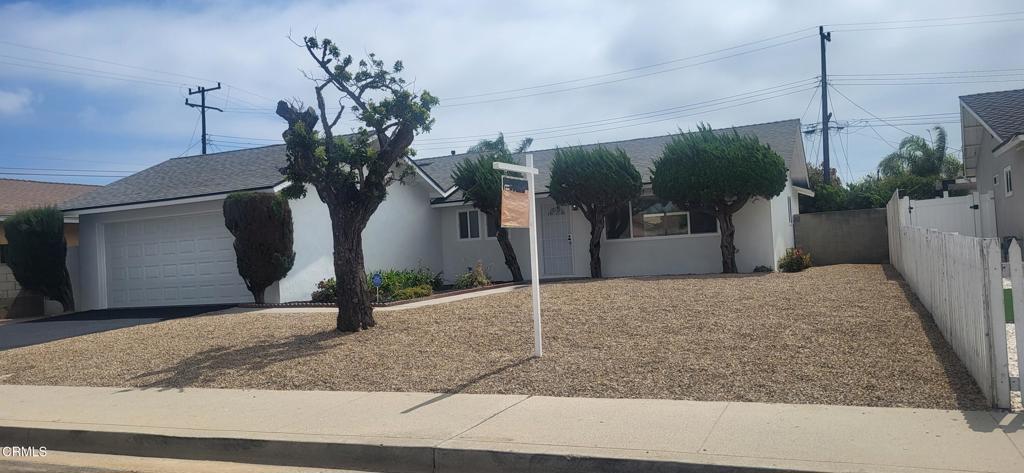 Complete remodel located near Oxnard College & the Naval Base. This gem features a brand new roof, brand new luxury waterproof plank flooring throughout the entire home, new interior & exterior paint, new kitchen cabinets, new crown moulding, new stainless steel appliances, new quartz countertops with kitchen island, newly tiled showers, new dual pane retrofit windows, new heater/furnace, new doors, new garage door, new door casings, texture, & baseboards, new recessed lighting throughout entire home with dimmers, new back patio (25x10), new landscaping, a spacious backyard, large bedrooms, indoor laundry, temperate weather, & located just 3 miles from the beach.