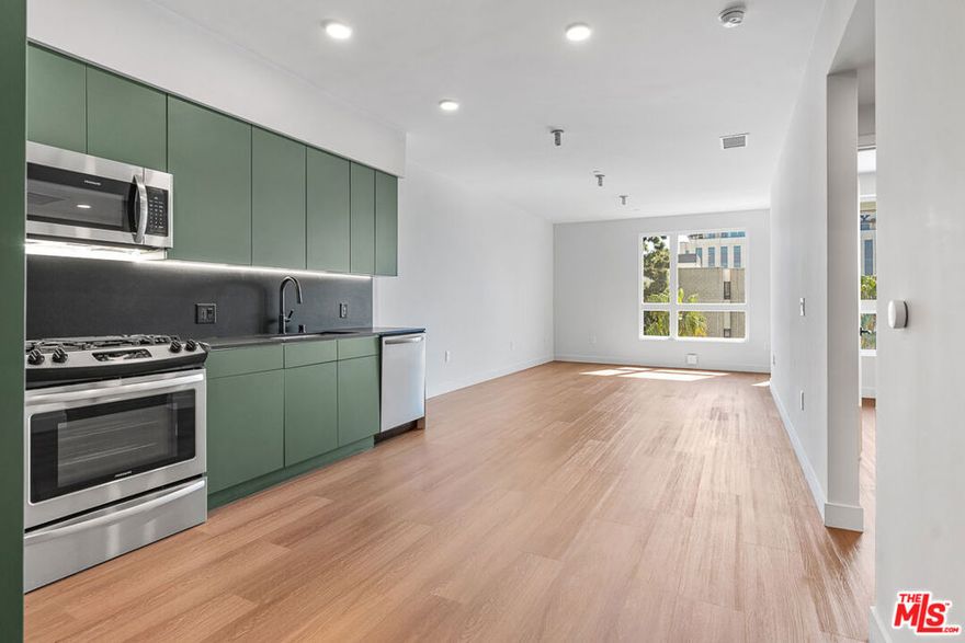 Welcome to Cobalt, located in the hear of Culver City! Adjacent to Sony Studios and just walking distance to the wonderful restaurants and shops that Downtown Culver City has to offer. This newly renovated 1x1 apartment is located on the 5th floor, with Southern views. This spacious layout has an L-shaped kitchen with stainless steel appliances and a large living room with access to a balcony with city views. A built-in closet system, In-unit washer/dryer and recessed lighting make for ease of living. Amenities include a resort-style pool and jacuzzi located in a relaxing courtyard, a modern fitness center with indoor and outdoor workout space, a clubhouse lounge, and 2 rooftop decks. Parking is $150/month for a single space. Residents cover all utilities and internet. Photos may not be of exact unit. Contact us today!